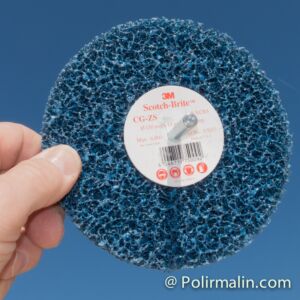 DISQUE DE DÉCAPAGE 150 X 13 MM SUR TIGE 8 MM, BLEU 